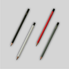 Collection of four ITOYA Ginza Pencils in black, white, red, and gray