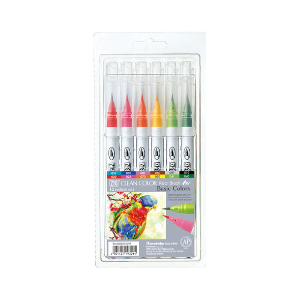 12 Color ZIG CLEAN COLOR Real Brush