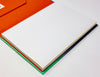 Angled page detail of Navy/Mint Gugimfolio