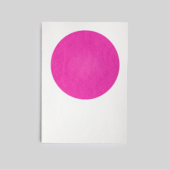 Hanaduri Hanji Book Graphic with pink circle design in A6 size
