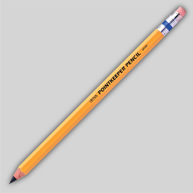 Yellow wooden pencil diagonally across page, but it's a mechanical pencil.