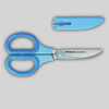Nakabayashi Sakutto Cut scissors in blue with cover