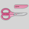 Nakabayashi Sakutto Cut scissors in pink with cover