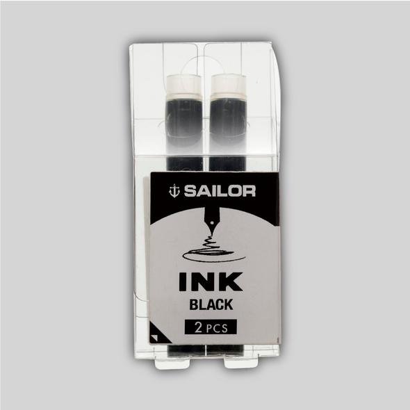 Two black ink cartridges in a package.