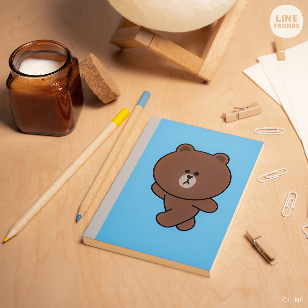Line Friends Notebook Oasis Notebook LINE FRIENDS | Brown – Squid’s Choice